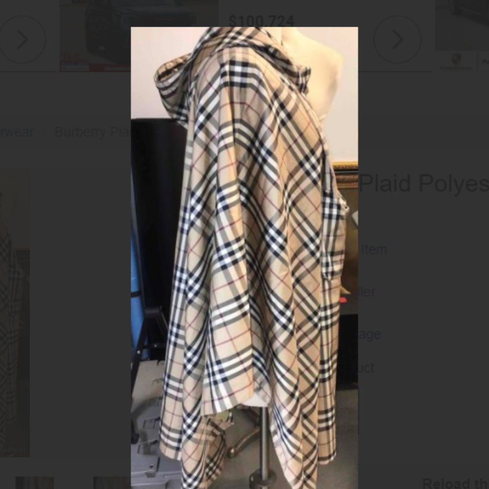 Authentic !!!! Burberry Plaid Polyester Waterproof - image 3